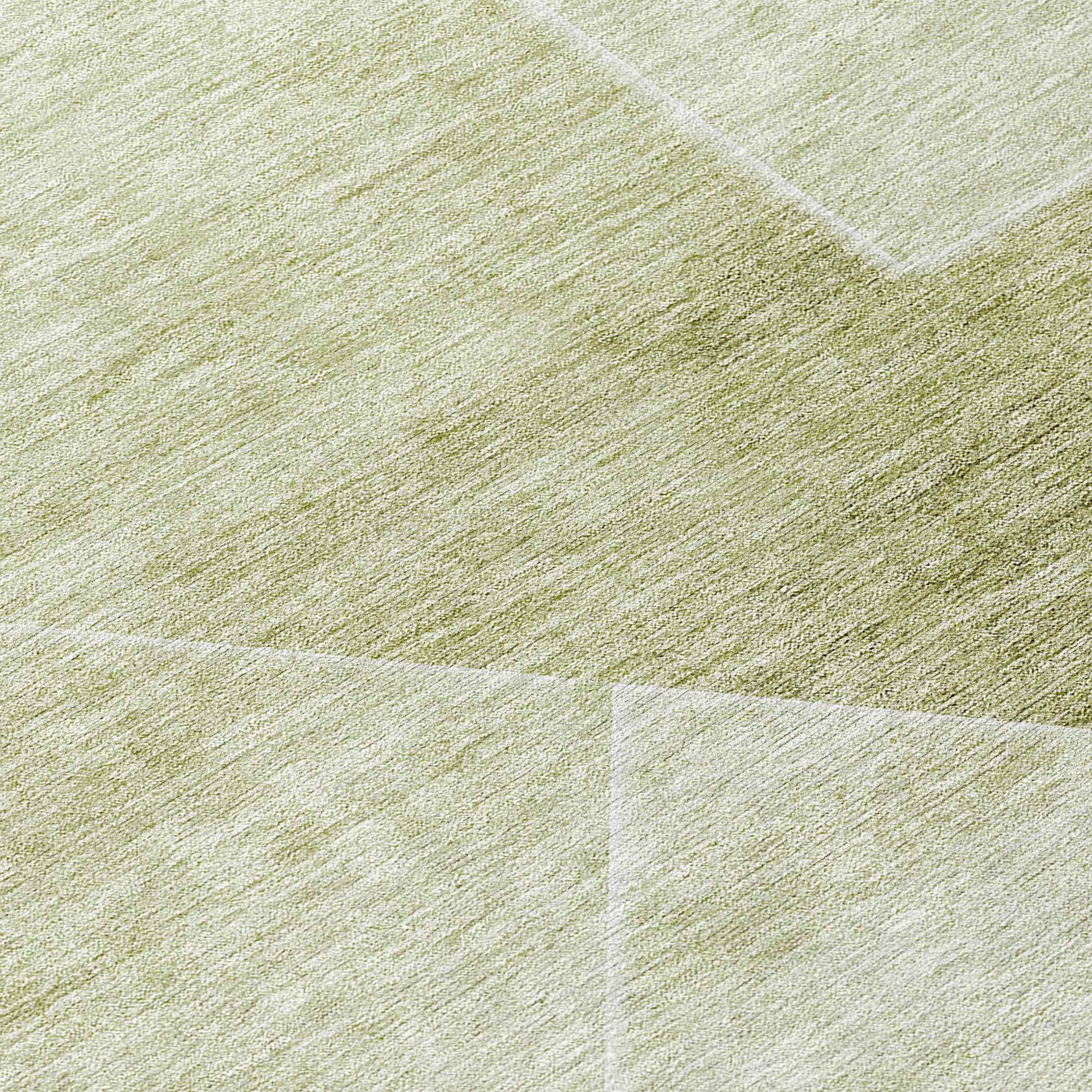 8' Sage And Artichoke Green Round Abstract Washable Indoor Outdoor Area Rug