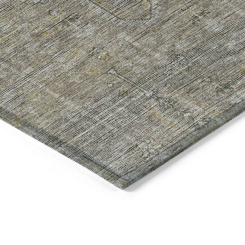 8' X 10' Taupe Gray And Beige Southwestern Washable Indoor Outdoor Area Rug