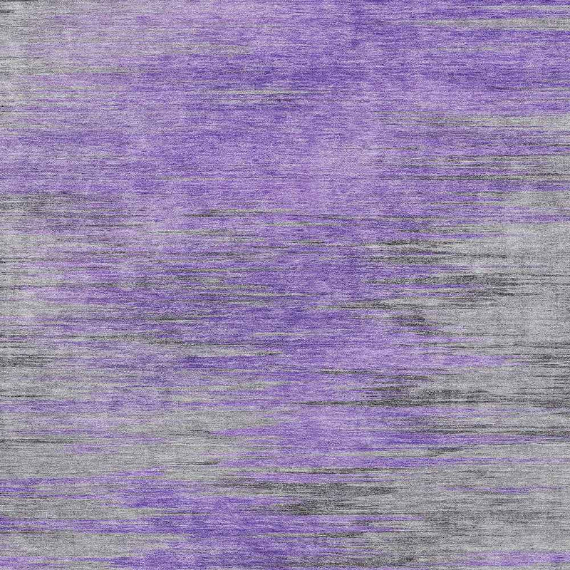 5' X 8' Purple Gray And Charcoal Abstract Washable Indoor Outdoor Area Rug