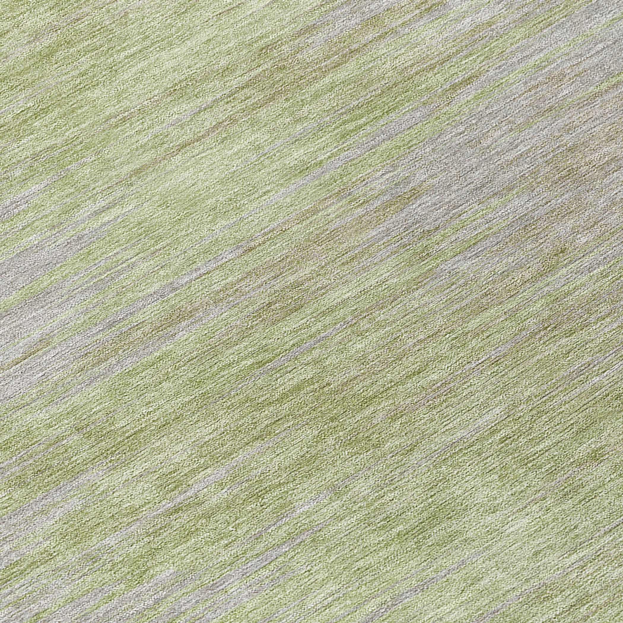 8' Sage And Artichoke Green Round Abstract Washable Indoor Outdoor Area Rug