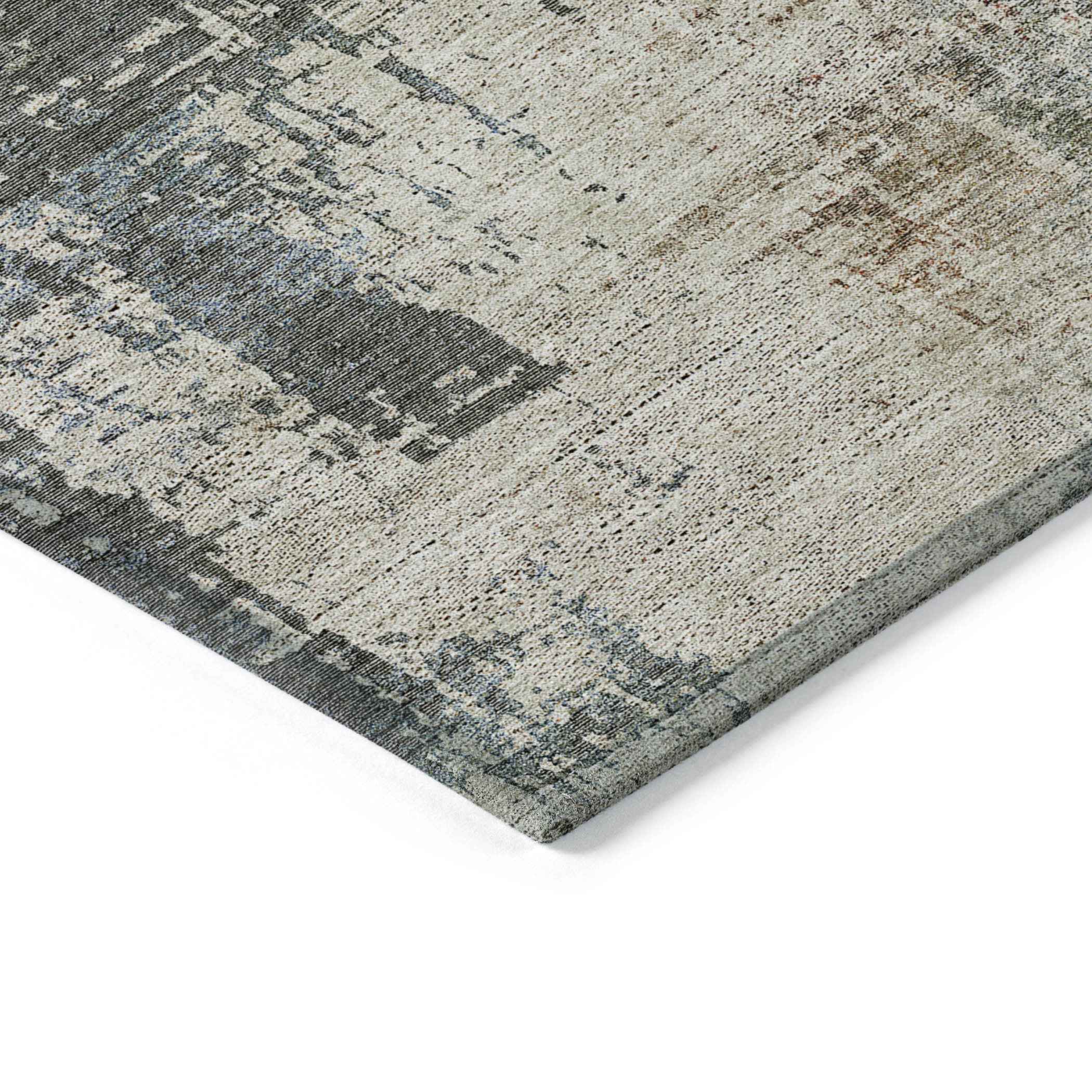 10' X 14' Beige Brown And Gray Abstract Washable Indoor Outdoor Area Rug