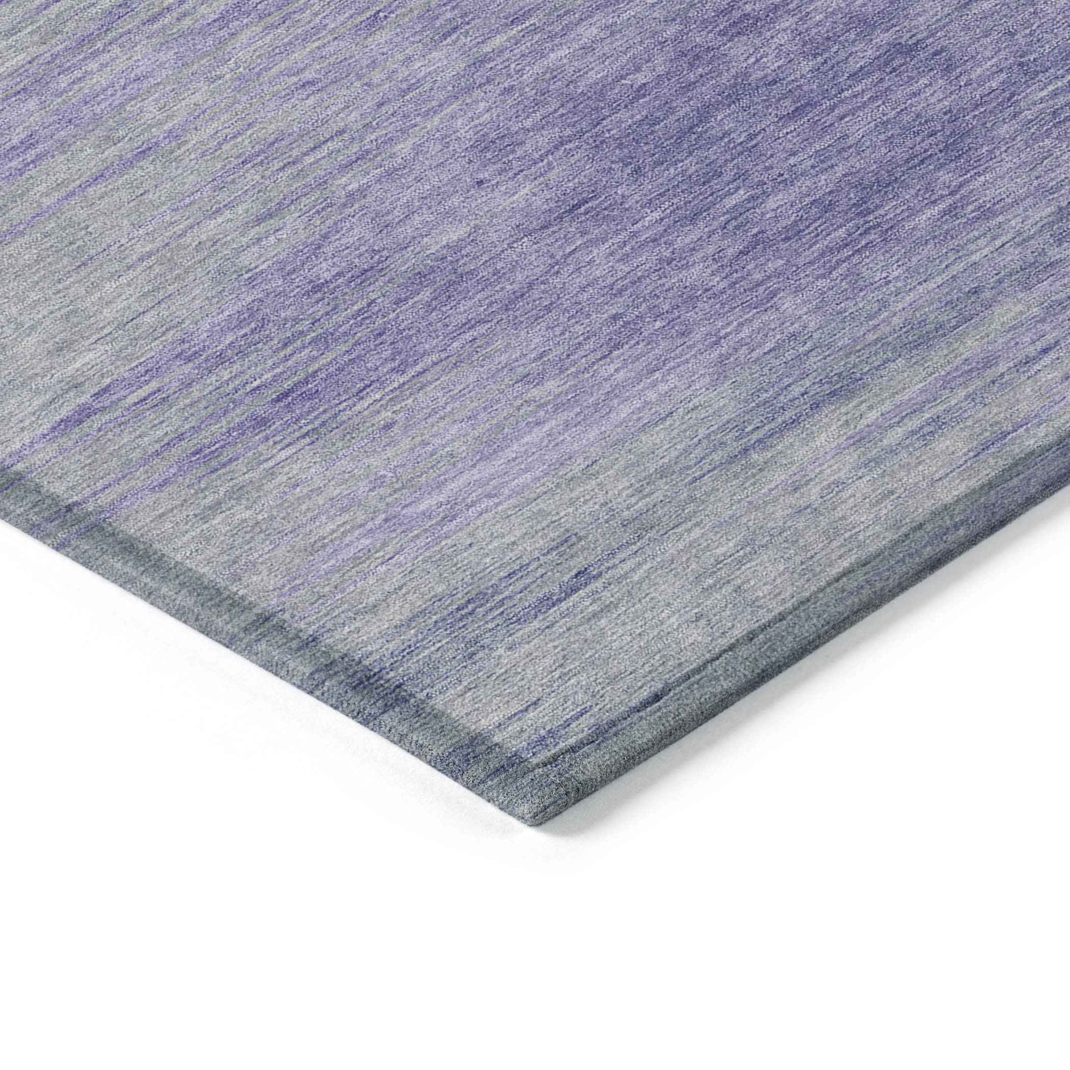 9' X 12' Plum And Purple Abstract Washable Indoor Outdoor Area Rug