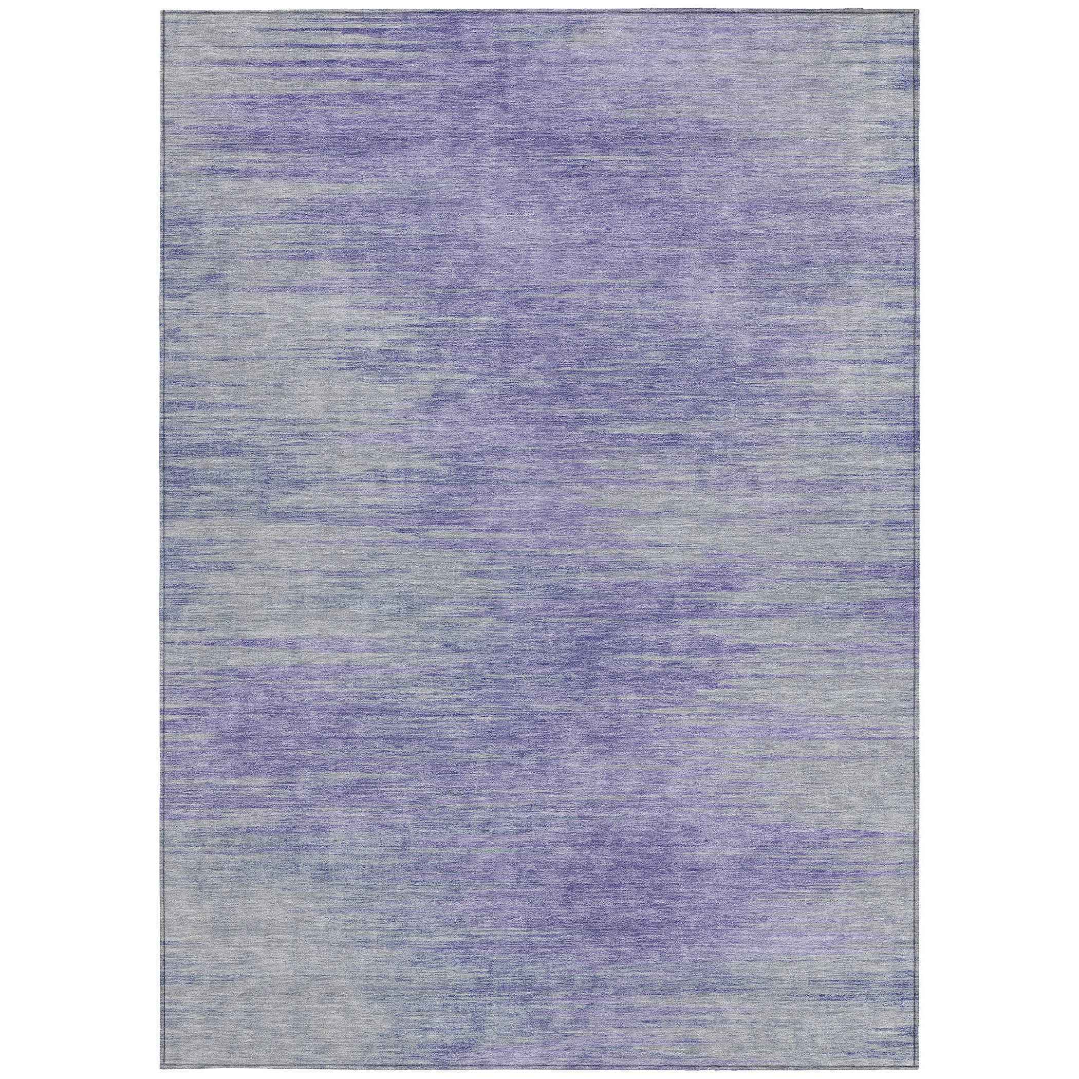 9' X 12' Plum And Purple Abstract Washable Indoor Outdoor Area Rug