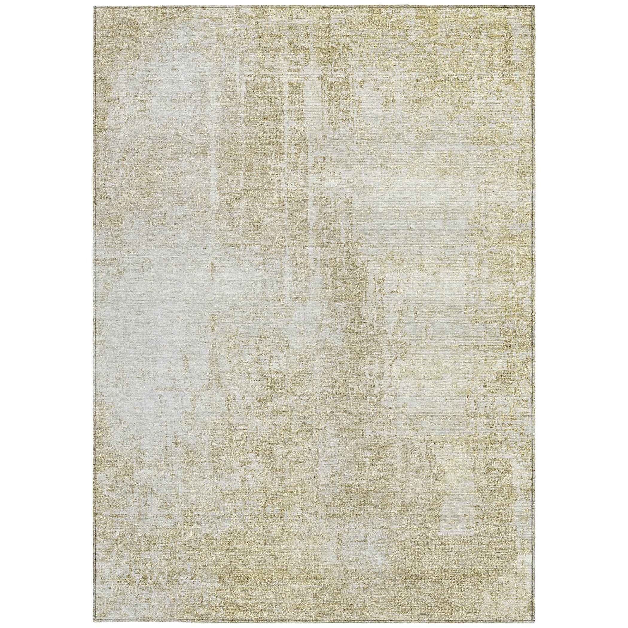 9' X 12' Beige And Taupe Abstract Washable Indoor Outdoor Area Rug