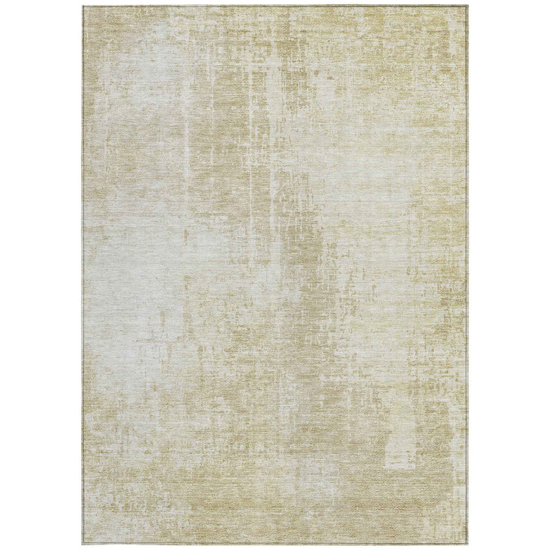 9' X 12' Beige And Taupe Abstract Washable Indoor Outdoor Area Rug