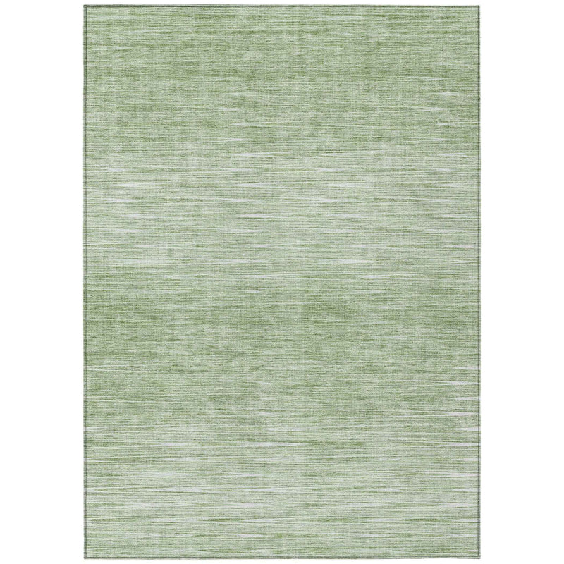 8' X 10' Artichoke Green And Green Abstract Washable Indoor Outdoor Area Rug