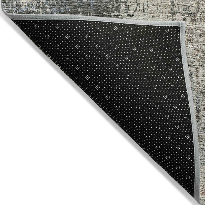 5' X 8' Beige Brown And Gray Abstract Washable Indoor Outdoor Area Rug