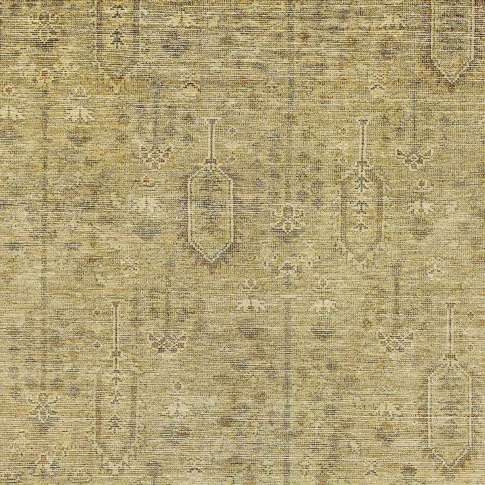 5' X 8' Gold And Taupe Southwestern Washable Indoor Outdoor Area Rug