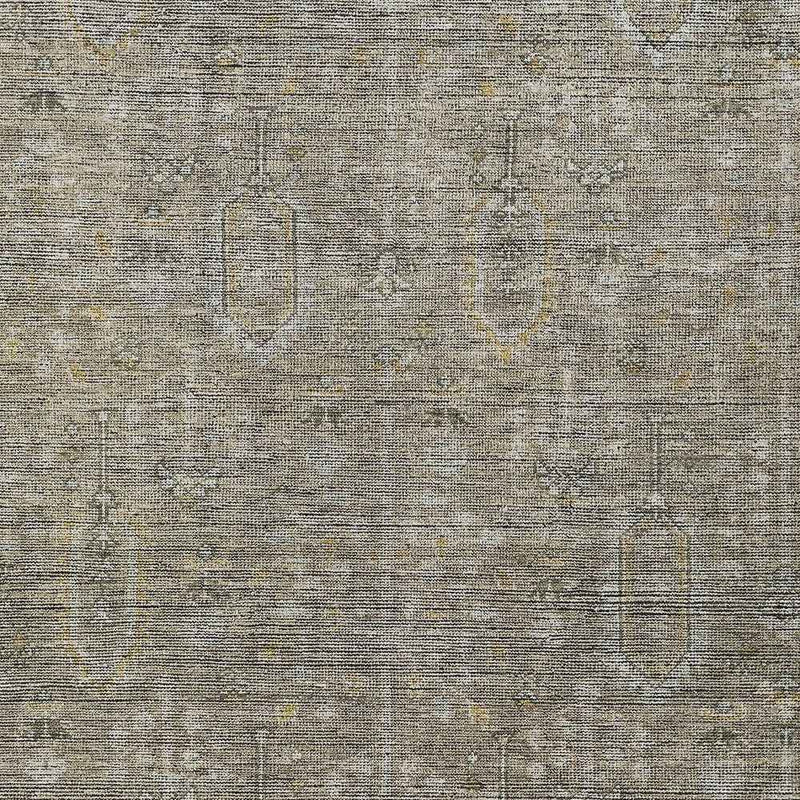5' X 8' Taupe Gray And Beige Southwestern Washable Indoor Outdoor Area Rug