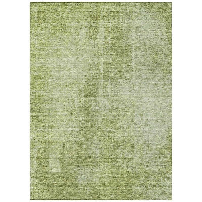 8' X 10' Sage And Green Abstract Washable Indoor Outdoor Area Rug