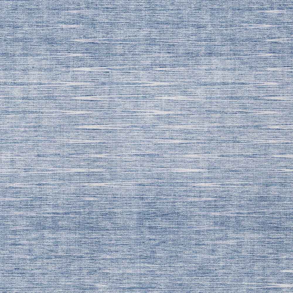 8' X 10' Denim Blue And Blue Abstract Washable Indoor Outdoor Area Rug