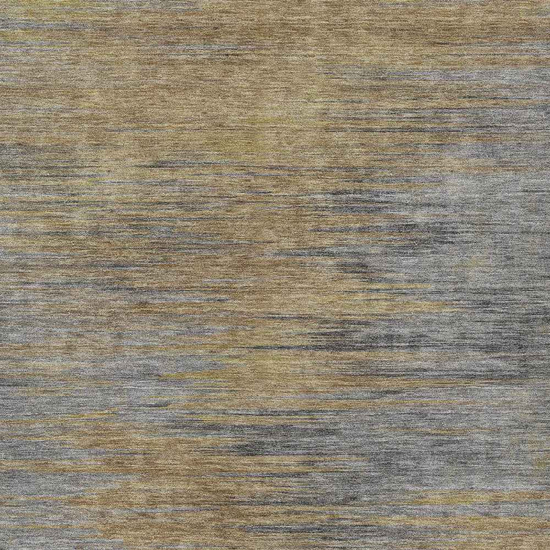 10' X 14' Brown Gold And Taupe Abstract Washable Indoor Outdoor Area Rug