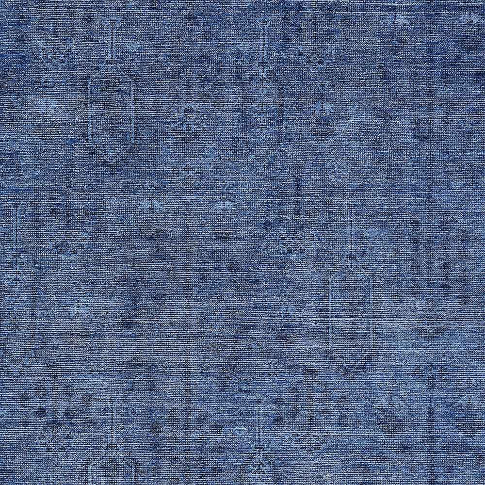 10' X 14' Navy Blue And Blue Southwestern Washable Indoor Outdoor Area Rug