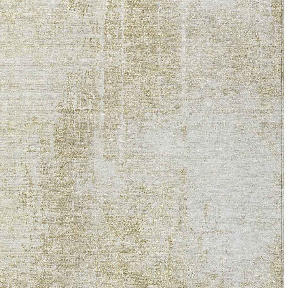 5' X 8' Beige And Taupe Abstract Washable Indoor Outdoor Area Rug