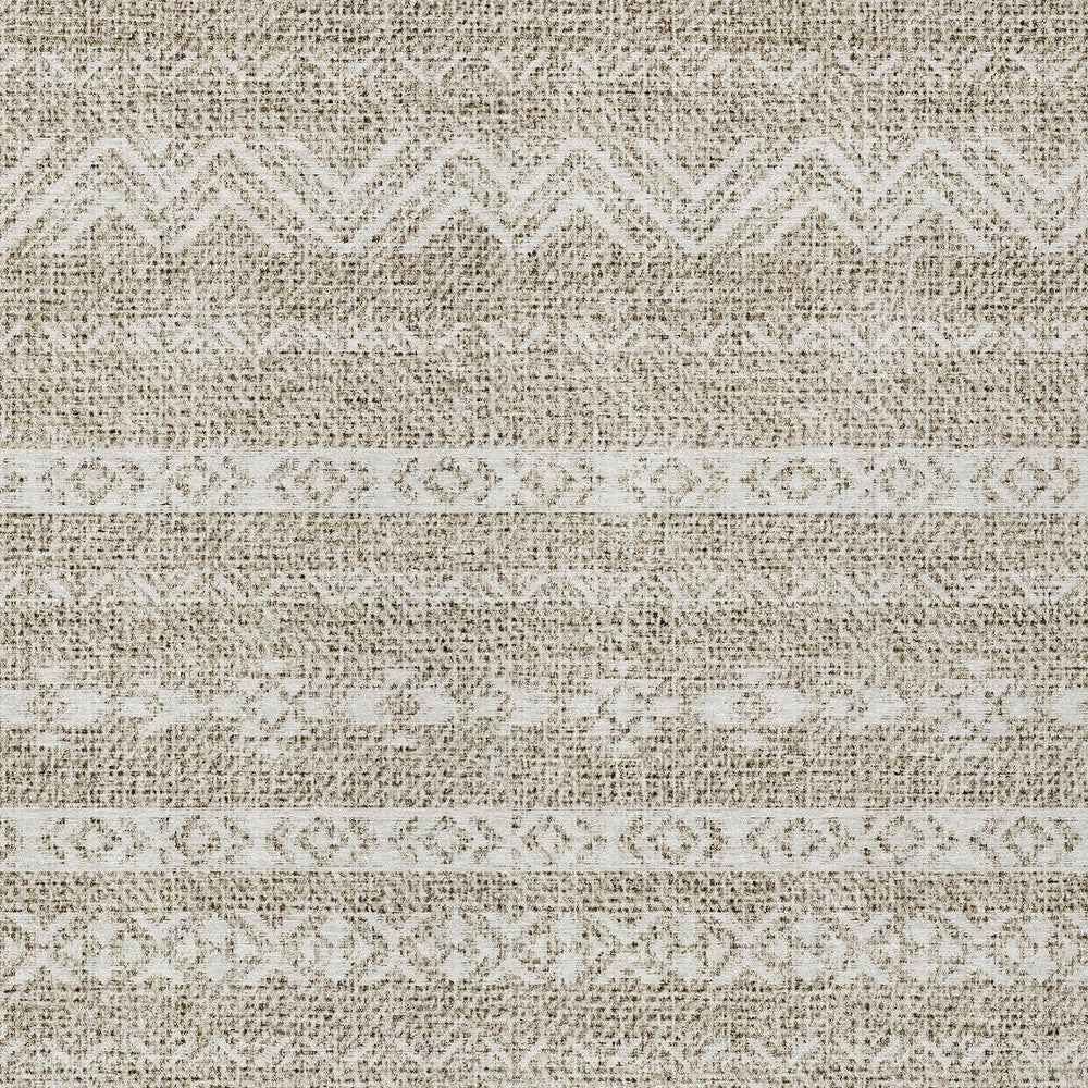 3' X 5' Beige And Ivory Southwestern Washable Indoor Outdoor Area Rug
