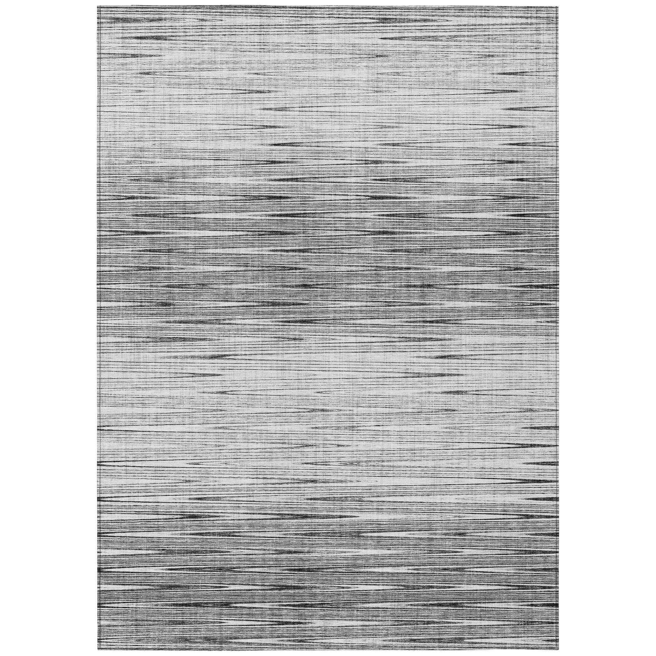 8' X 10' Gray And Charcoal Abstract Washable Indoor Outdoor Area Rug
