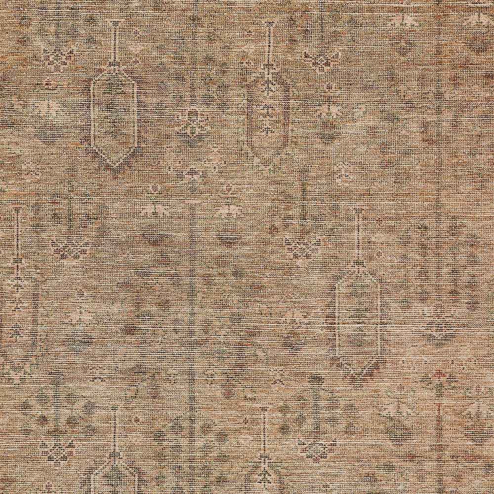 9' X 12' Terra Cotta And Copper Southwestern Washable Indoor Outdoor Area Rug