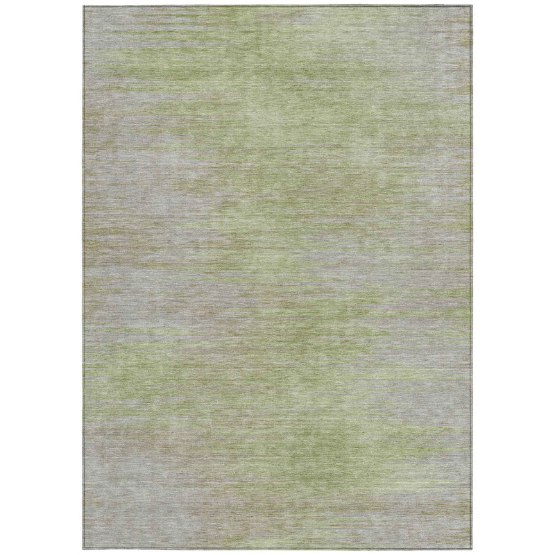 3' X 5' Sage And Artichoke Green Abstract Washable Indoor Outdoor Area Rug