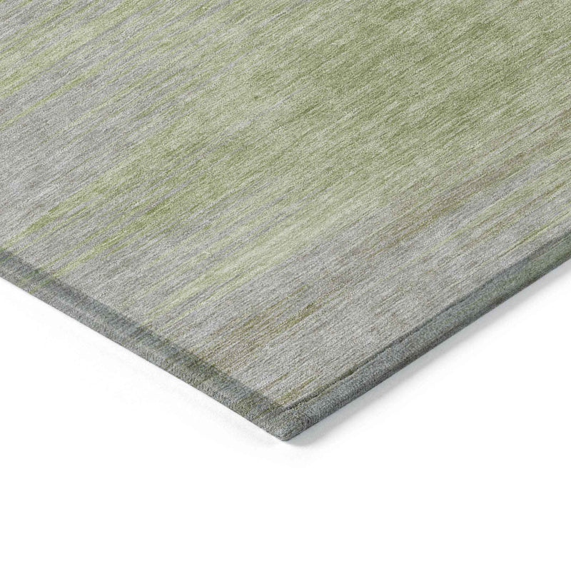 10' X 14' Sage And Artichoke Green Abstract Washable Indoor Outdoor Area Rug