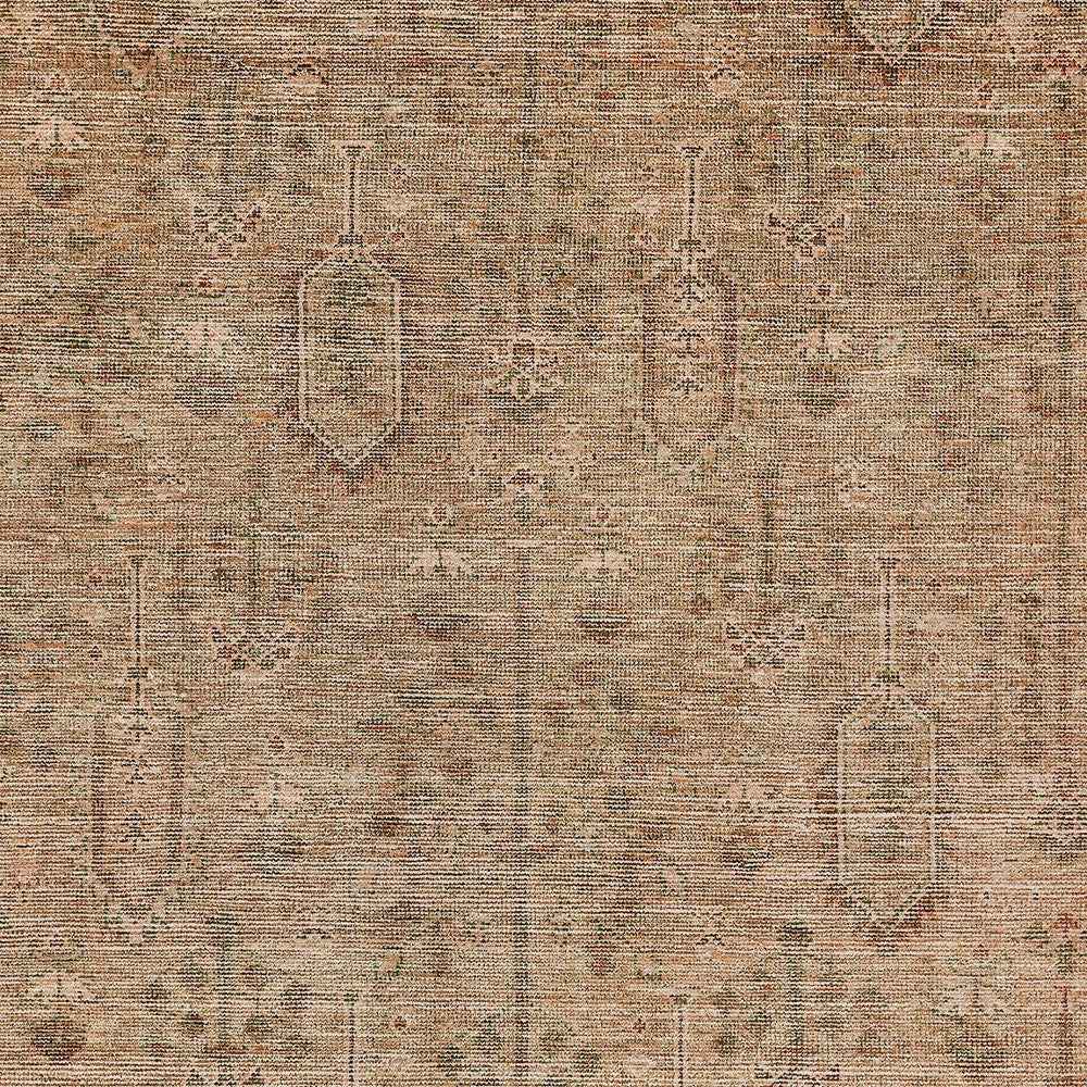 10' X 14' Terra Cotta And Copper Southwestern Washable Indoor Outdoor Area Rug