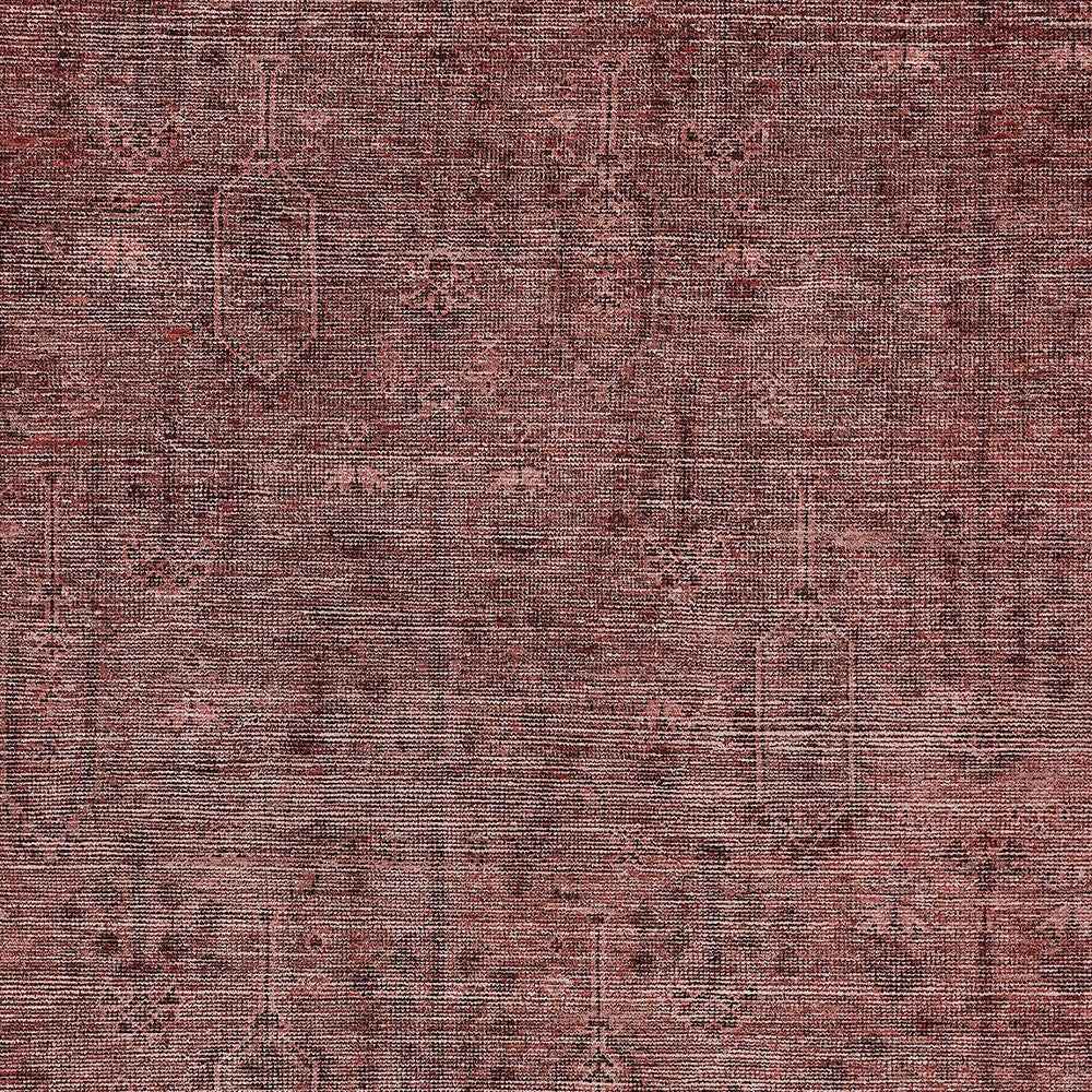 9' X 12' Orange And Copper Southwestern Washable Indoor Outdoor Area Rug