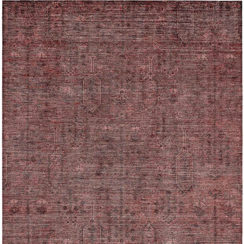 9' X 12' Orange And Copper Southwestern Washable Indoor Outdoor Area Rug
