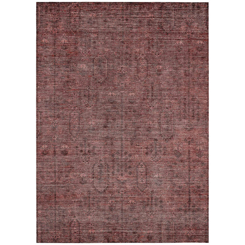 3' X 5' Orange And Copper Southwestern Washable Indoor Outdoor Area Rug