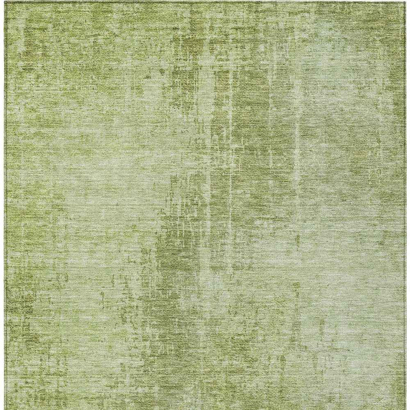 9' X 12' Sage And Green Abstract Washable Indoor Outdoor Area Rug