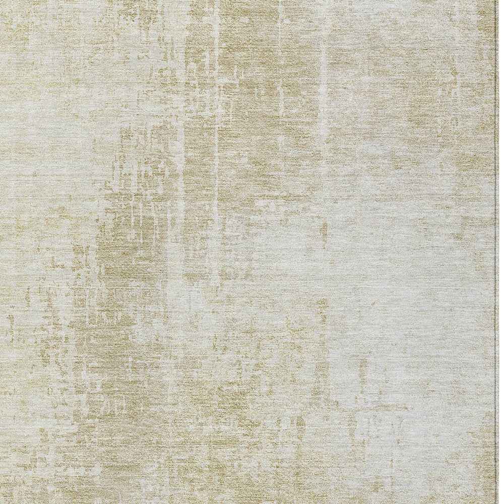 10' X 14' Beige And Taupe Abstract Washable Indoor Outdoor Area Rug