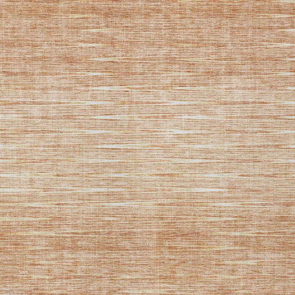 5' X 8' Salmon And Ivory Abstract Washable Indoor Outdoor Area Rug