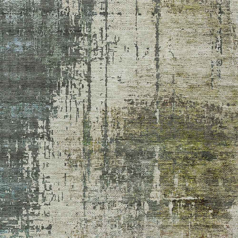 10' X 14' Sage Beige And Brown Abstract Washable Indoor Outdoor Area Rug