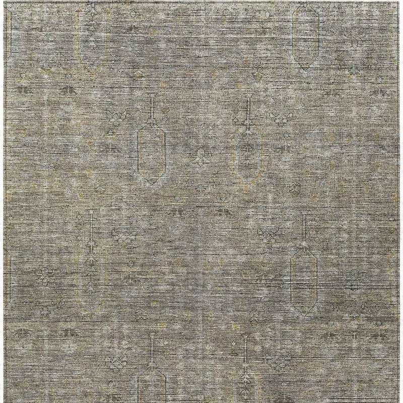3' X 5' Taupe Gray And Beige Southwestern Washable Indoor Outdoor Area Rug