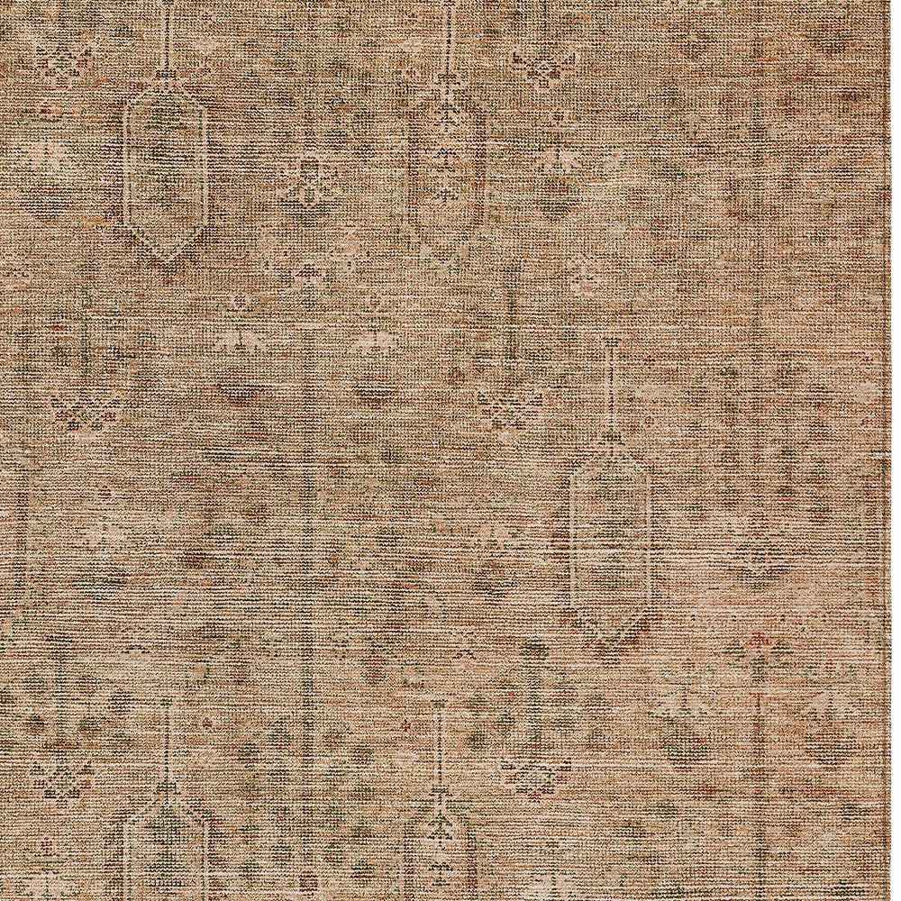 5' X 8' Terra Cotta And Copper Southwestern Washable Indoor Outdoor Area Rug
