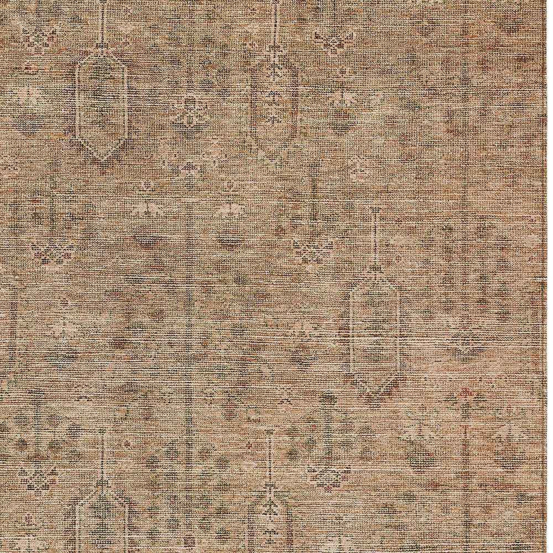 5' X 8' Terra Cotta And Copper Southwestern Washable Indoor Outdoor Area Rug