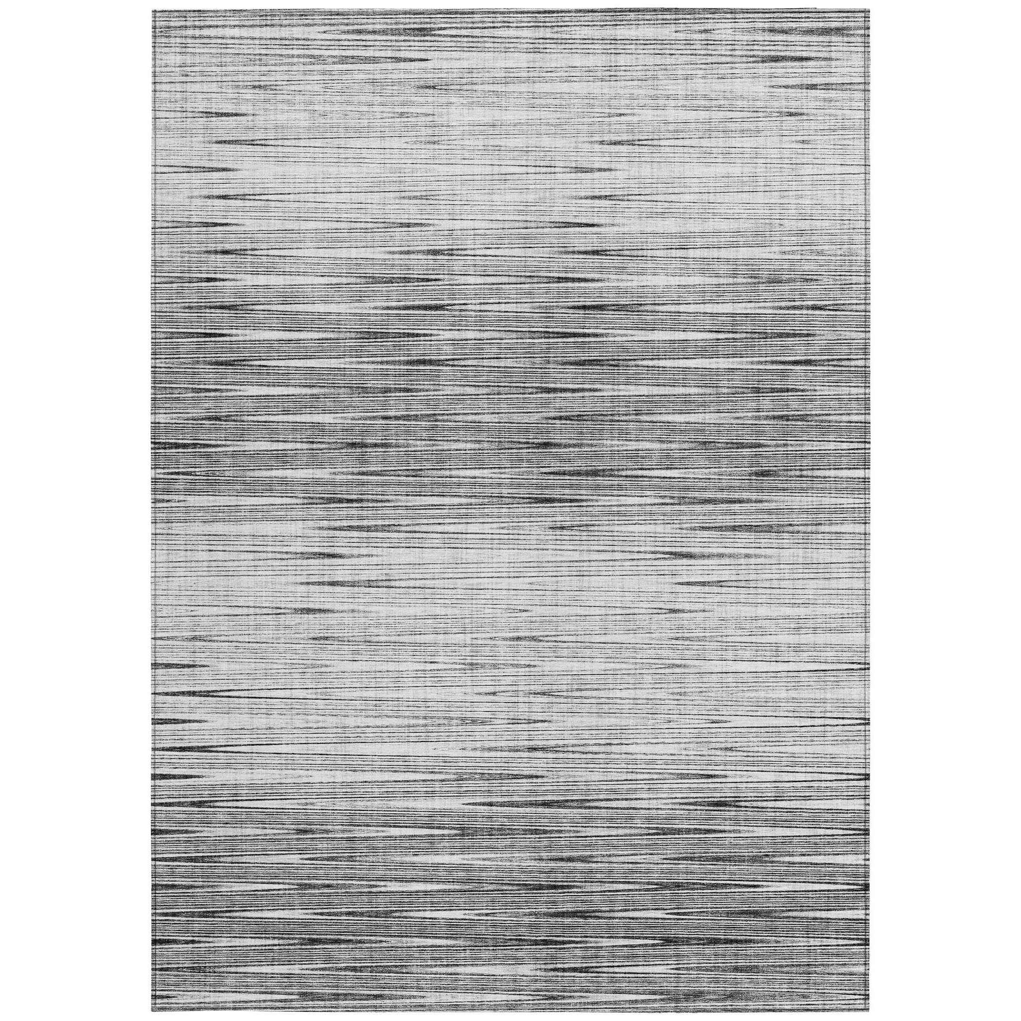 3' X 5' Gray And Charcoal Abstract Washable Indoor Outdoor Area Rug