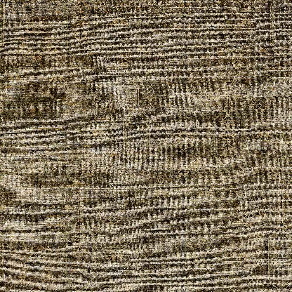 10' X 14' Brown And Beige Southwestern Washable Indoor Outdoor Area Rug