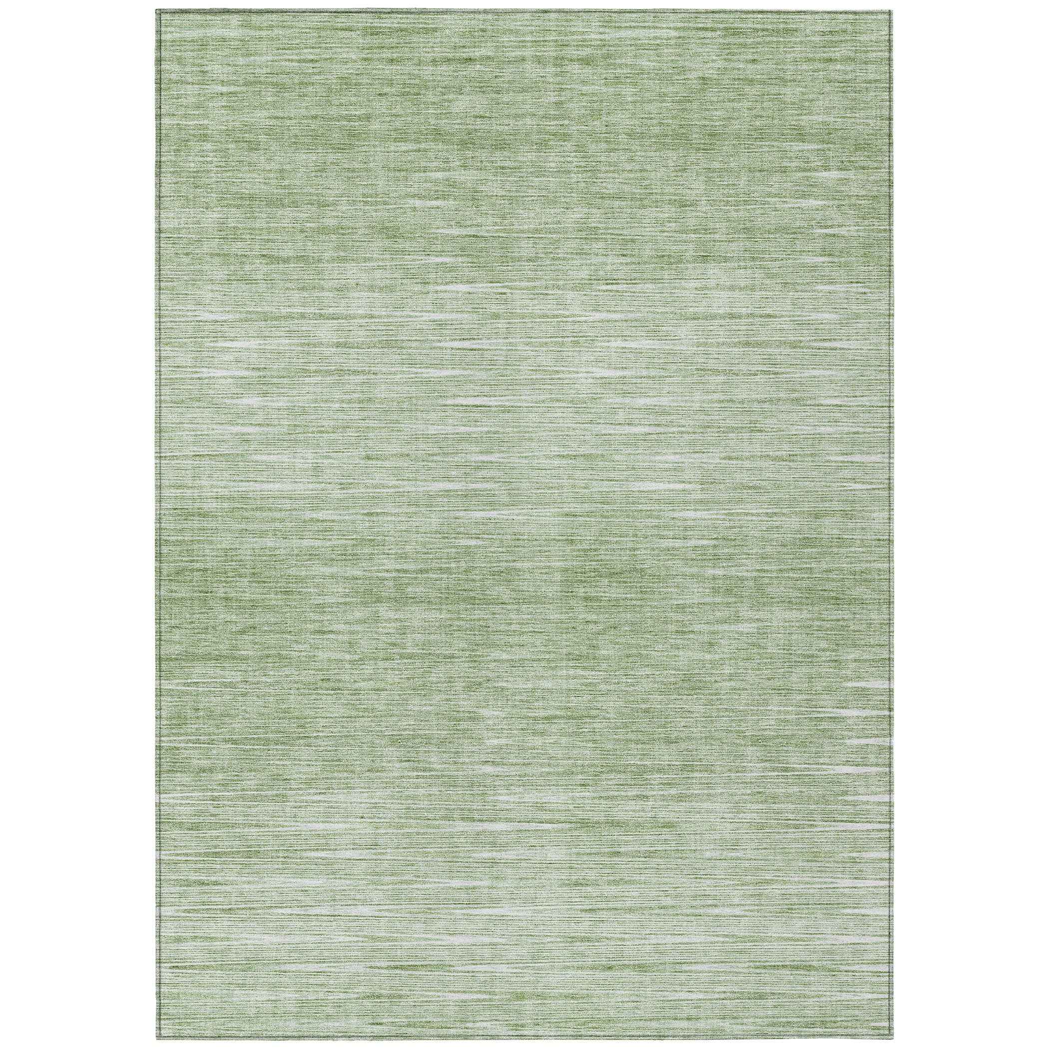 9' X 12' Artichoke Green And Green Abstract Washable Indoor Outdoor Area Rug