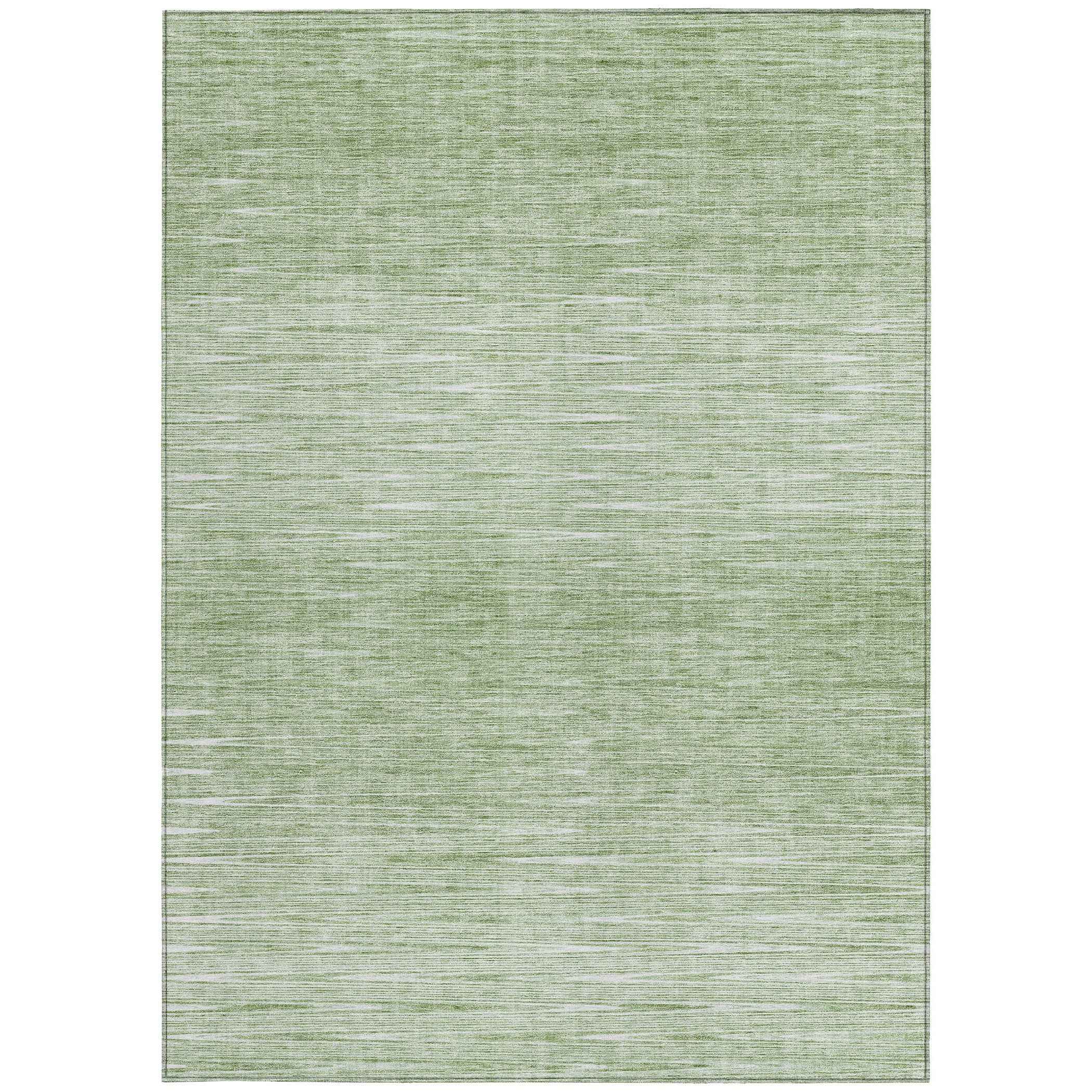 9' X 12' Artichoke Green And Green Abstract Washable Indoor Outdoor Area Rug