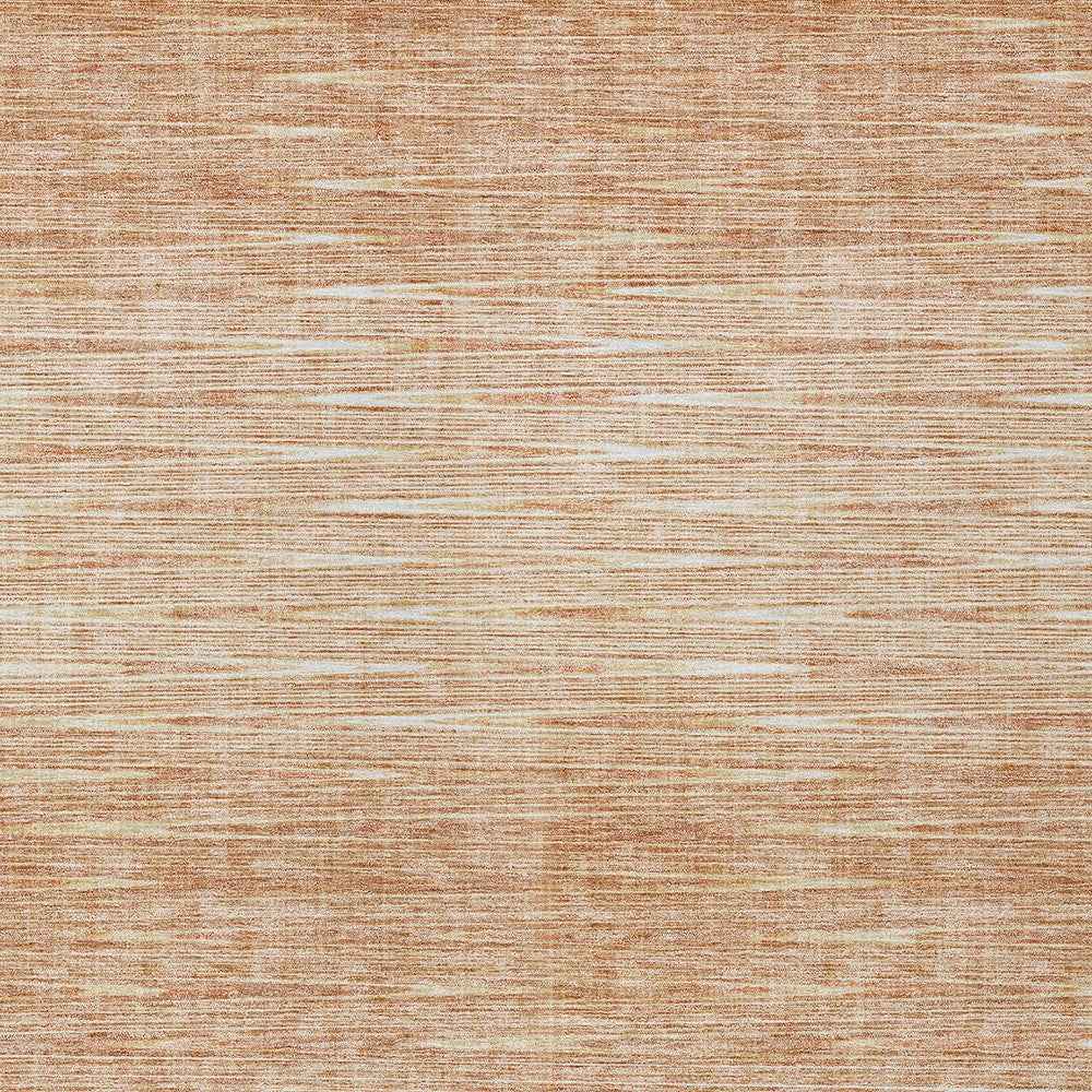 8' X 10' Salmon And Ivory Abstract Washable Indoor Outdoor Area Rug