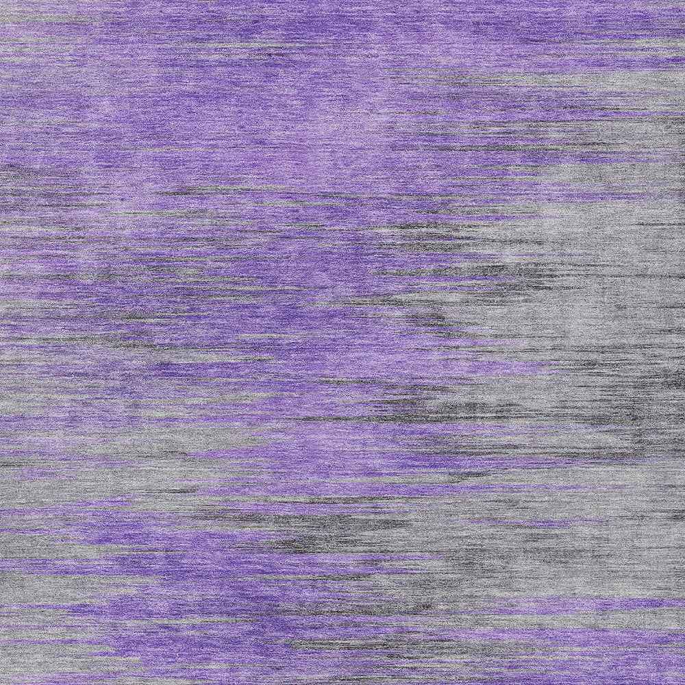 3' X 5' Purple Gray And Charcoal Abstract Washable Indoor Outdoor Area Rug