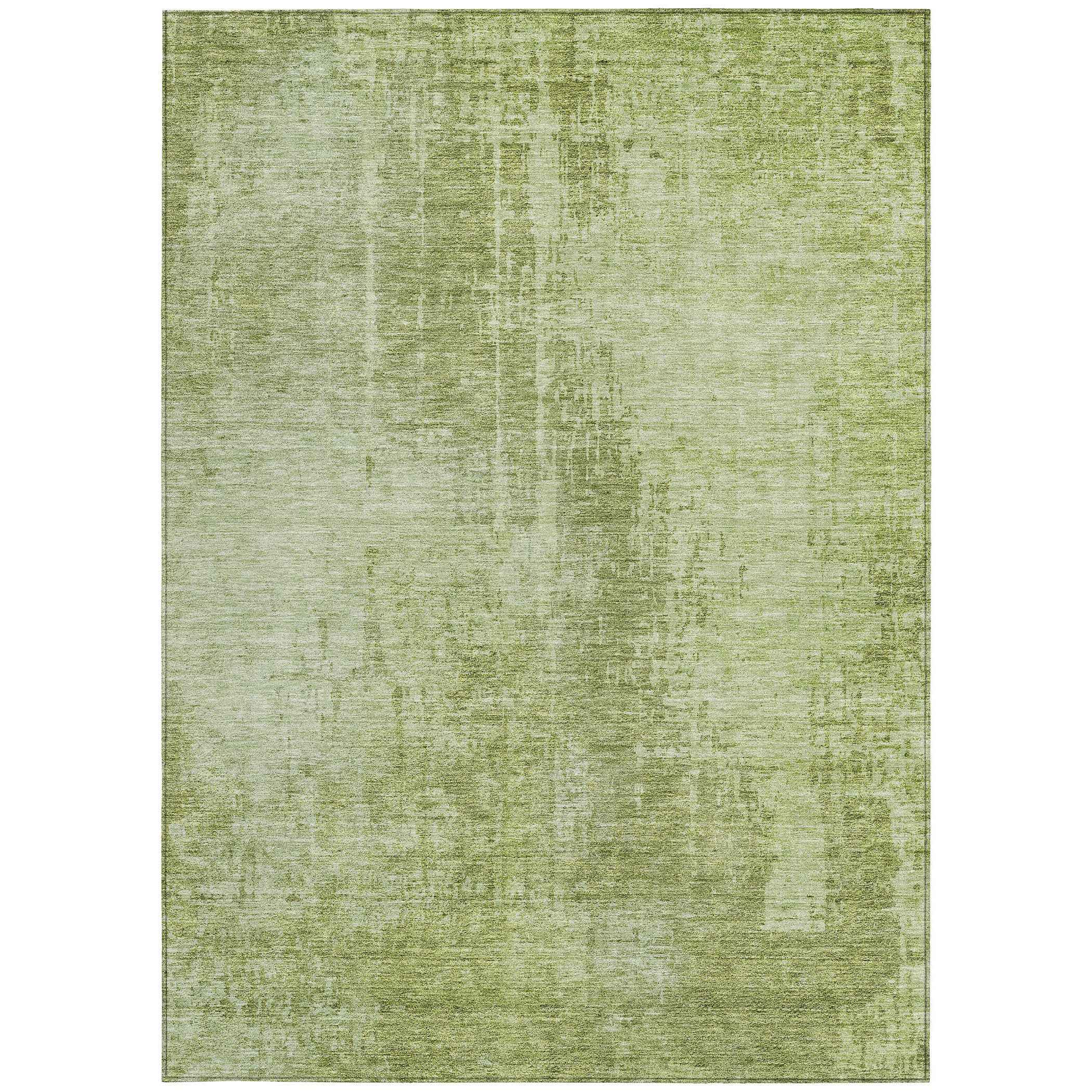 3' X 5' Sage And Green Abstract Washable Indoor Outdoor Area Rug