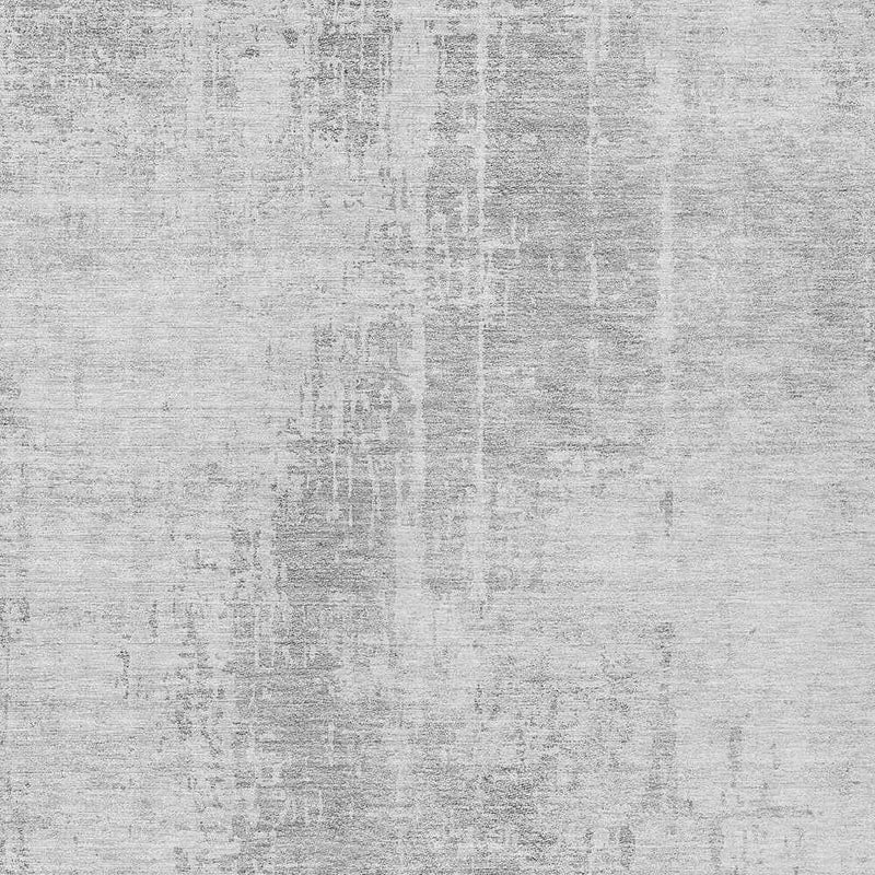 8' X 10' Silver And Gray Abstract Washable Indoor Outdoor Area Rug