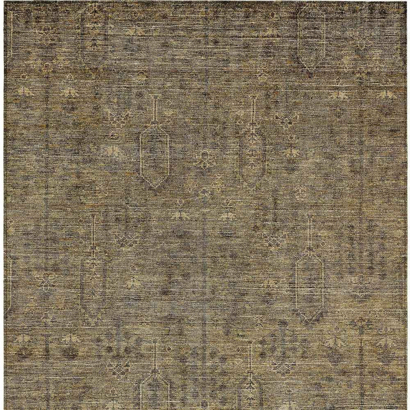 8' X 10' Brown And Beige Southwestern Washable Indoor Outdoor Area Rug