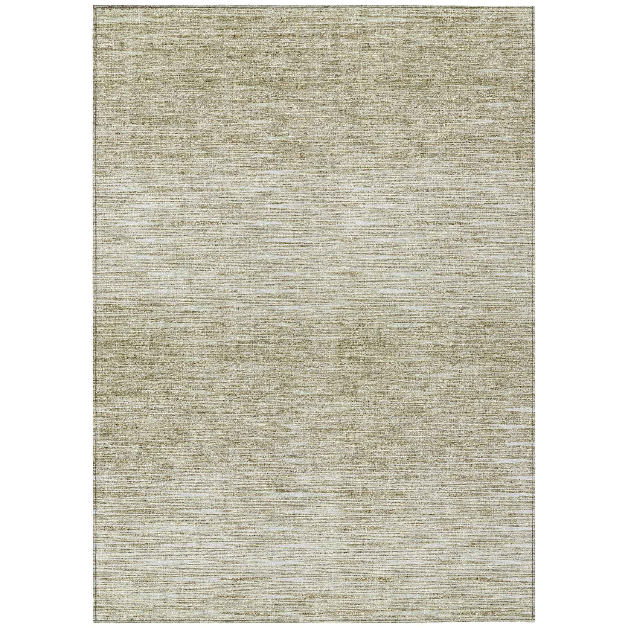 5' X 8' Khaki And Beige Abstract Washable Indoor Outdoor Area Rug