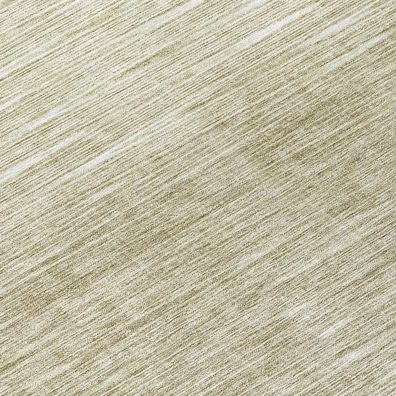 8' Khaki And Beige Round Abstract Washable Indoor Outdoor Area Rug