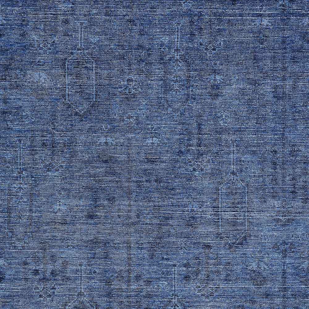 8' X 10' Navy Blue And Blue Southwestern Washable Indoor Outdoor Area Rug