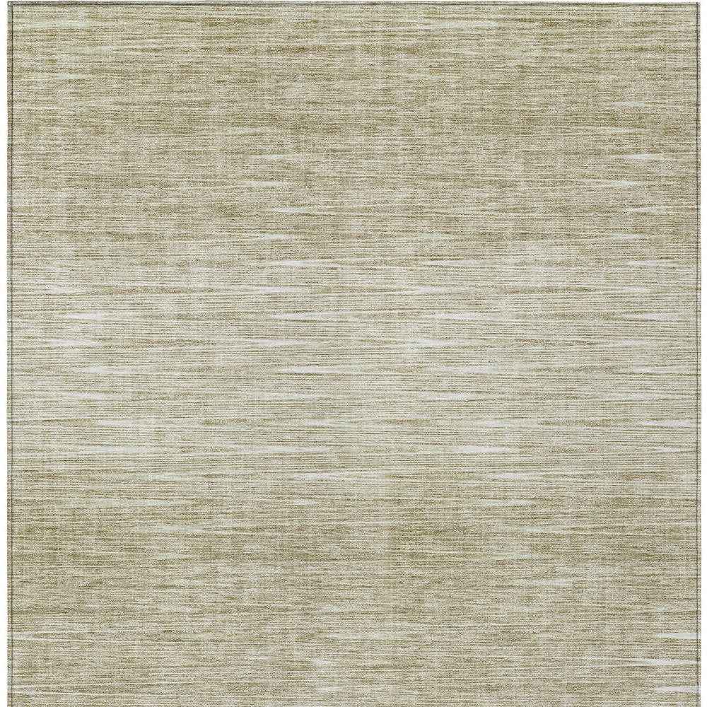 3' X 5' Khaki And Beige Abstract Washable Indoor Outdoor Area Rug