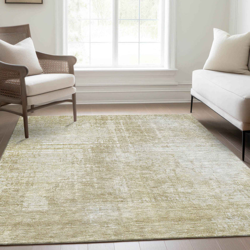 8' X 10' Beige And Taupe Abstract Washable Indoor Outdoor Area Rug