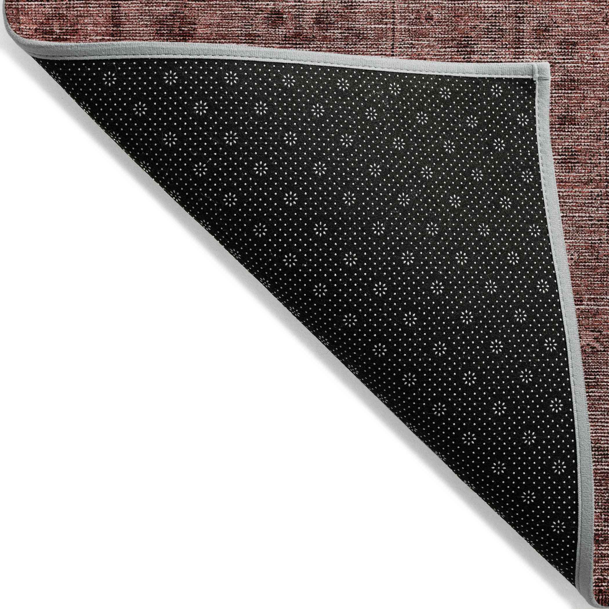 5' X 8' Orange And Copper Southwestern Washable Indoor Outdoor Area Rug