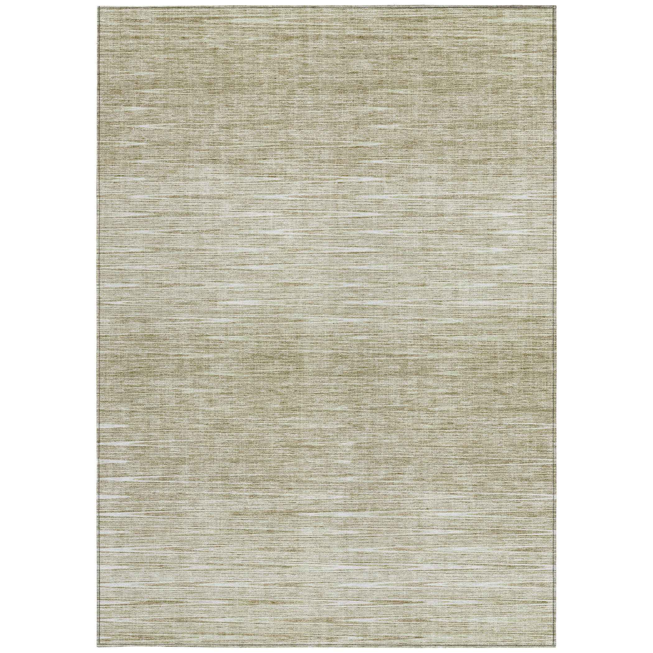 3' X 5' Khaki And Beige Abstract Washable Indoor Outdoor Area Rug